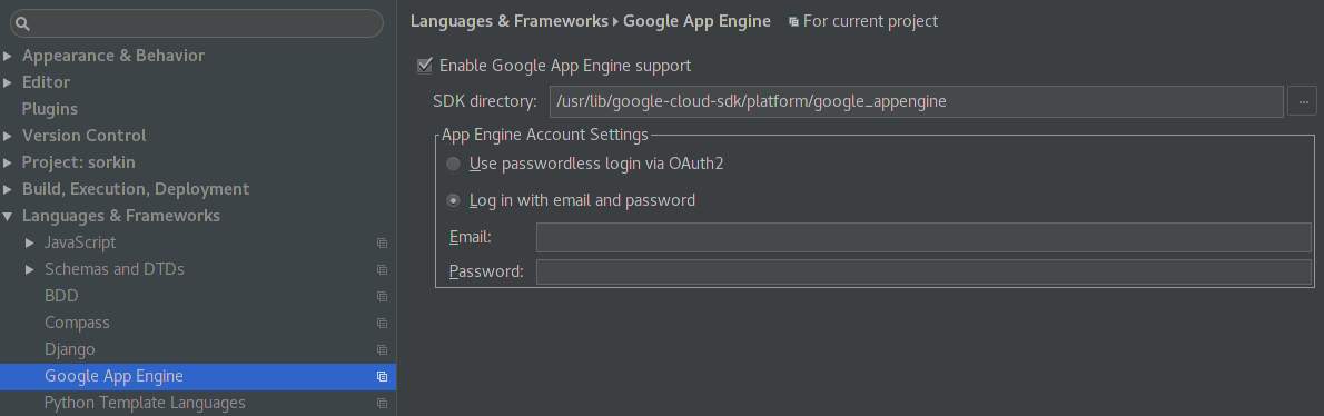 google app engine on intellij 